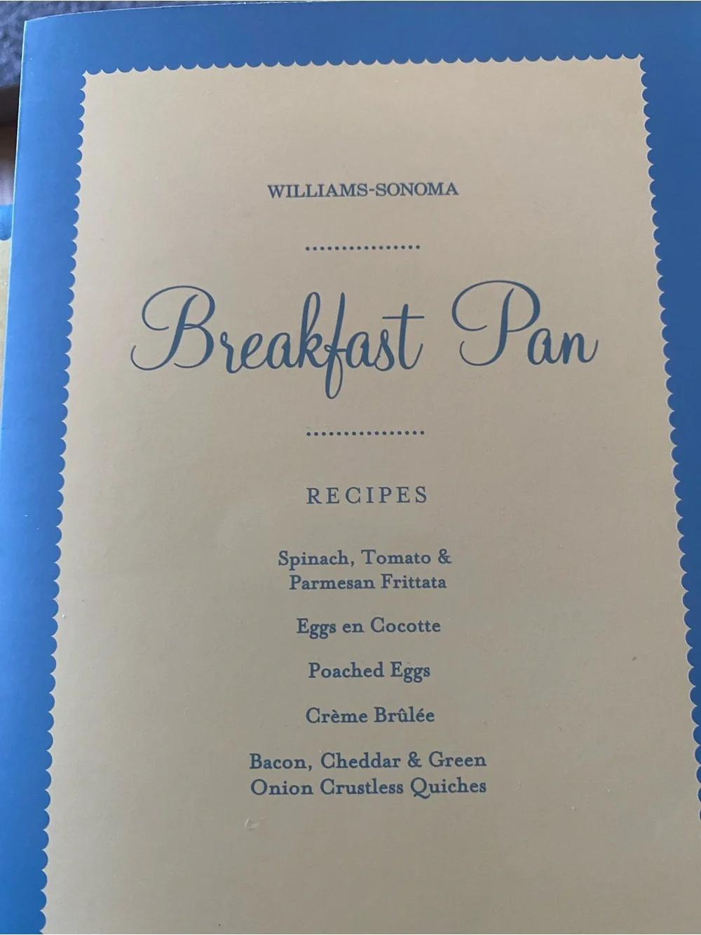 Williams Sonoma beautiful breakfast